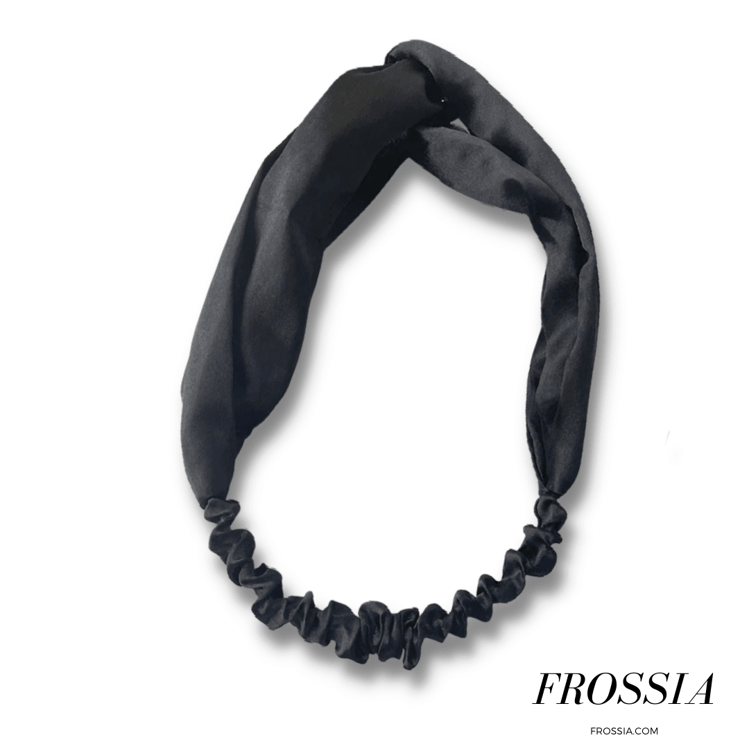 Bandeau en Satin noir pour Cheveux | Frossia