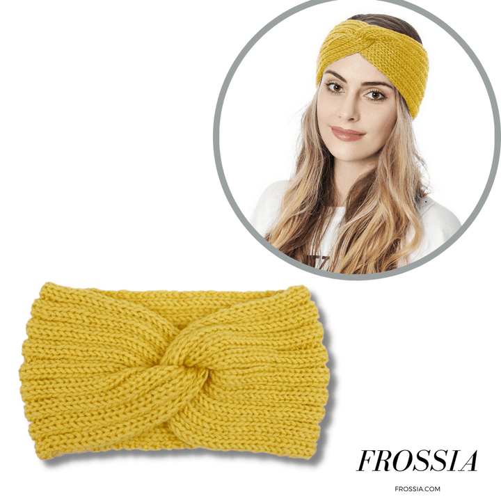 Bandeau cheveux jaune torsade cheveux femme | Frossia