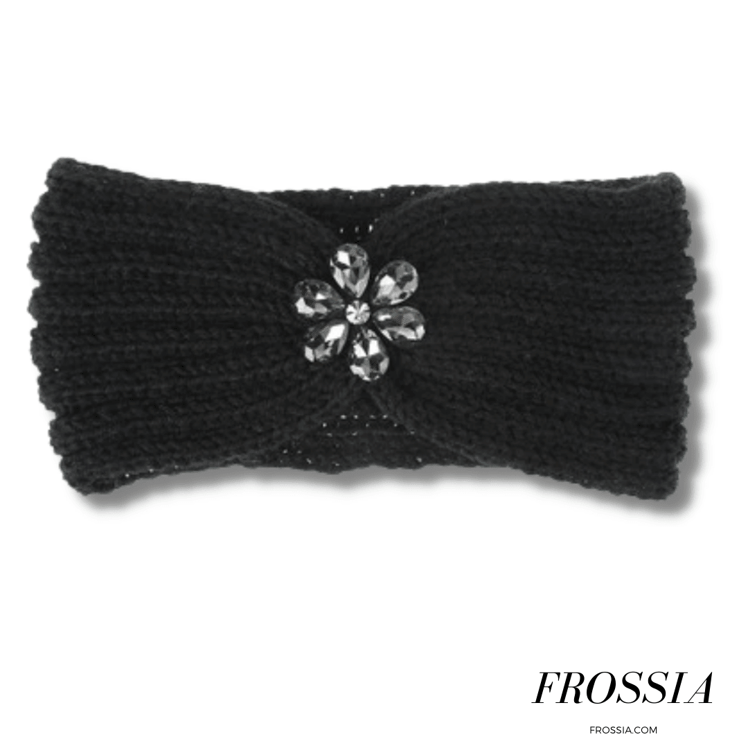 Bandeau cheveux noir avec bijoux | Frossia