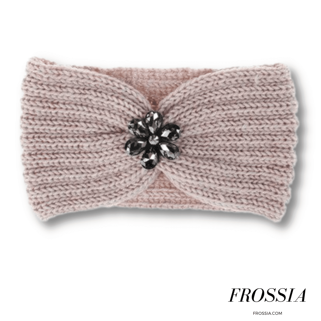 Bandeau cheveux rose avec bijoux | Frossia