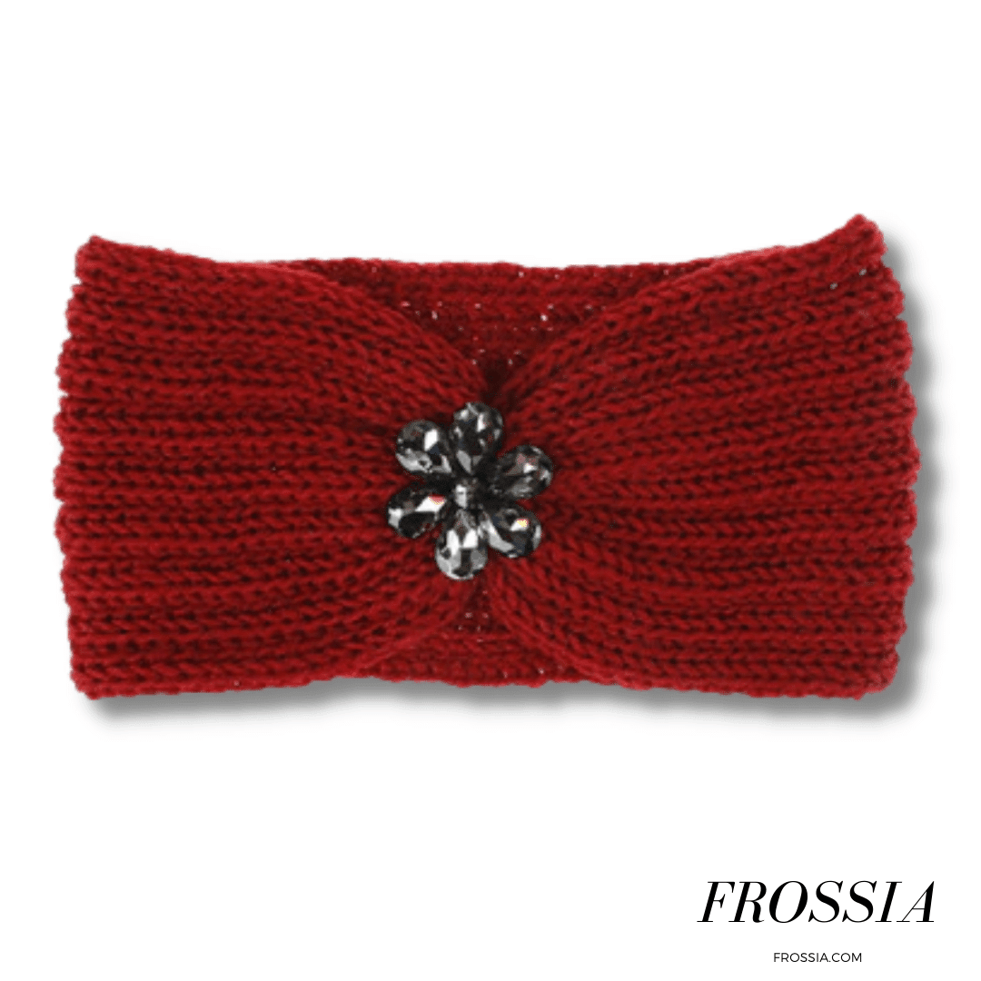 Bandeau cheveux rouge avec bijoux de tete | Frossia