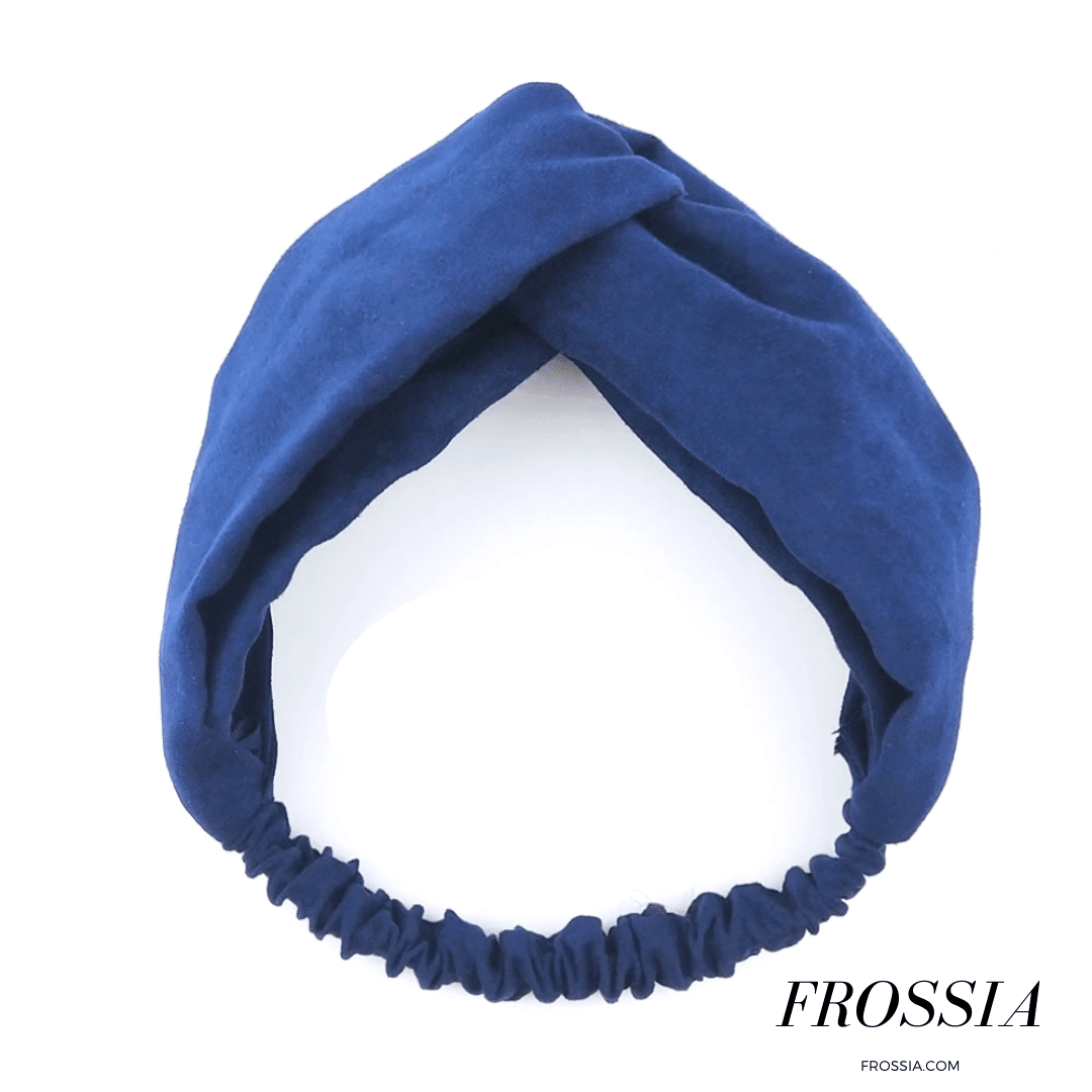 Bandeau cheveux femme uni bleu | Frossia