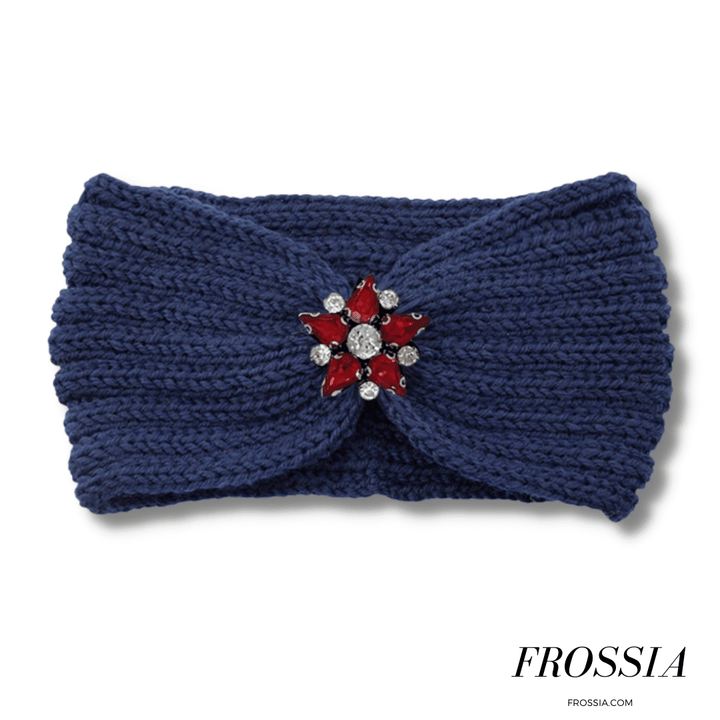 Bandeau Cheveux Bleu Marine en Laine pour Femme | Frossia