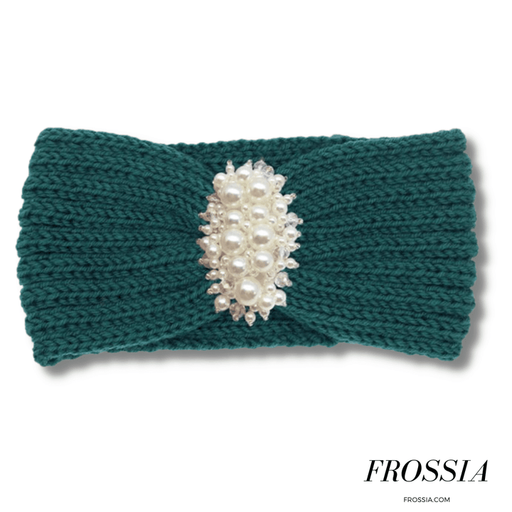 Bandeau Cheveux Vert avec perle | Frossia
