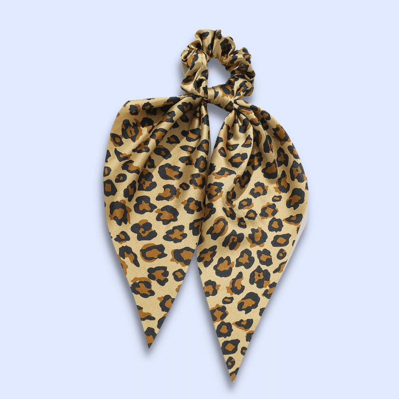 Élastique chouchou leopard avec foulard