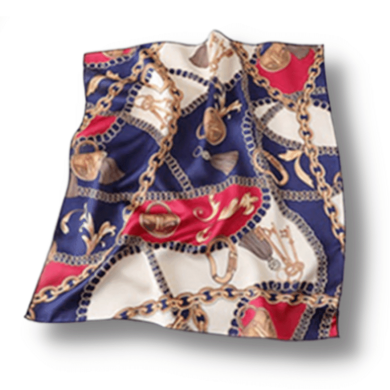 Foulard carré imprimé Femme - Imprimé bleu Foulard carré imprimé Femme - Imprimé bleu