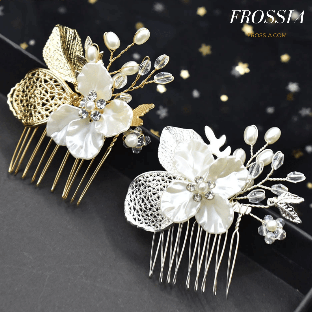 Peigne cheveux mariage strass fleuri, bijou de coiffure inspiré de la Peigne cheveux mariage strass fleuri, bijou de coiffure inspiré de la