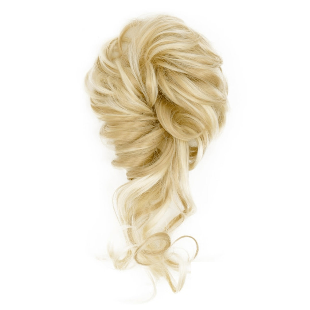 Postiche Chignon Chouchou Synthétique - Châtain Cuivré Méché Blond Clair 22/6BT27B - Taille Large, Idéal Pour Un Effet Volume Instantané