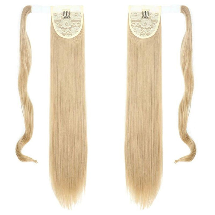 Postiche ponytail blond cendré | extension ponytail blonde